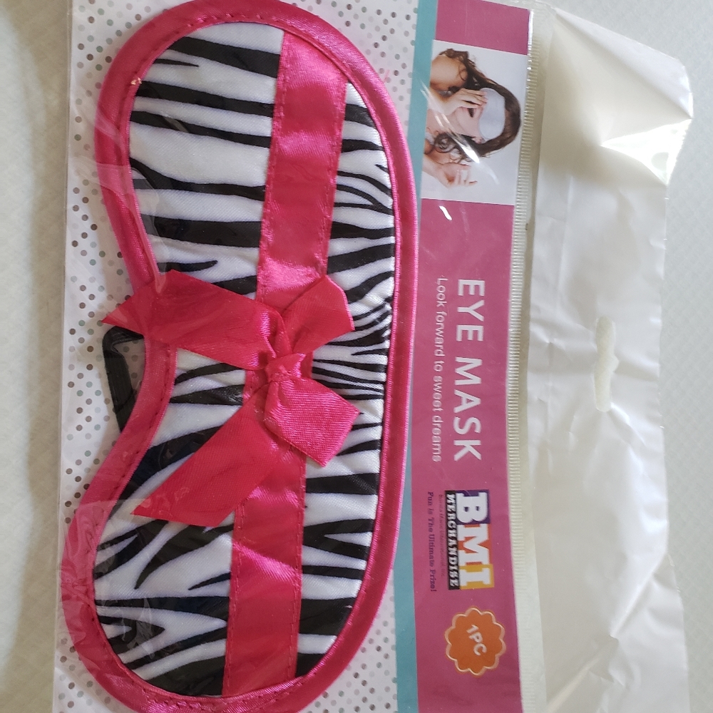 New BMI Zebra Print Sleepytime Eye Mask